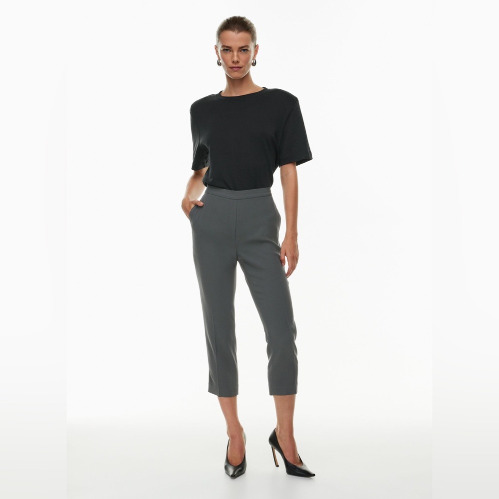 Aritzia Babaton New Conan Cropped Pant, 0, Regular, Coal Grey